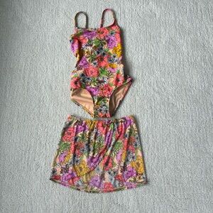 Cat & Jack girl one piece with matching skirt